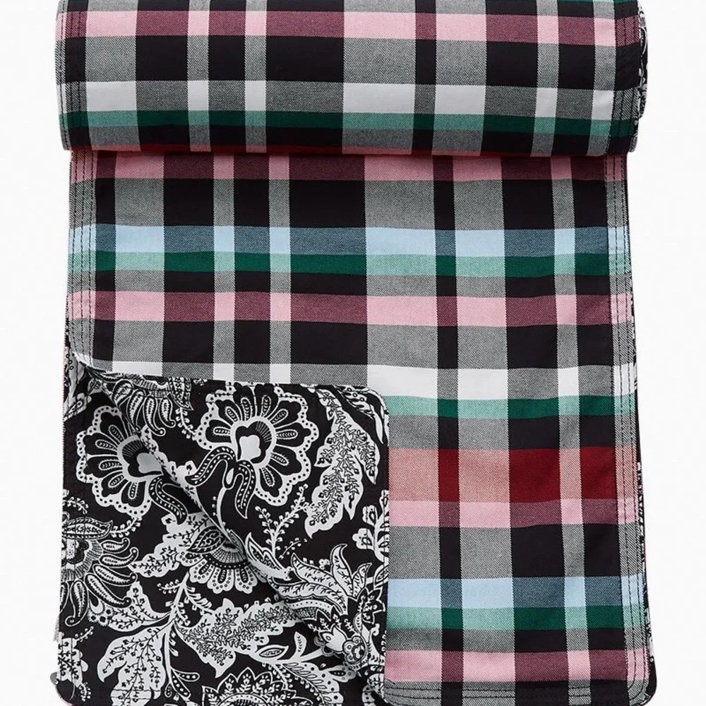 LMT: Vera Bradley 5 Piece Plaid Print Runner, Pot Holder, 2 Dish Towels Set